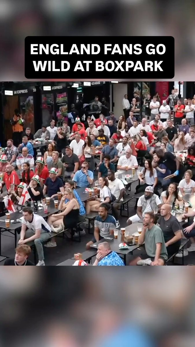 England fans go wild relief after Harry Kane's equaliser 😮💨🎉