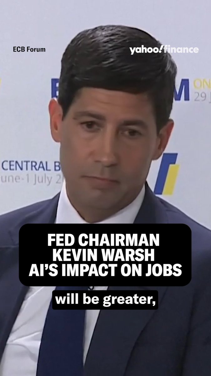 Fed Chairman Kevin Warsh is not a pessimist or doomer on jobs. "I think the jobs will be greater, prosperity will be stronger." 💪 "We are in the first or second inning of this revolution."