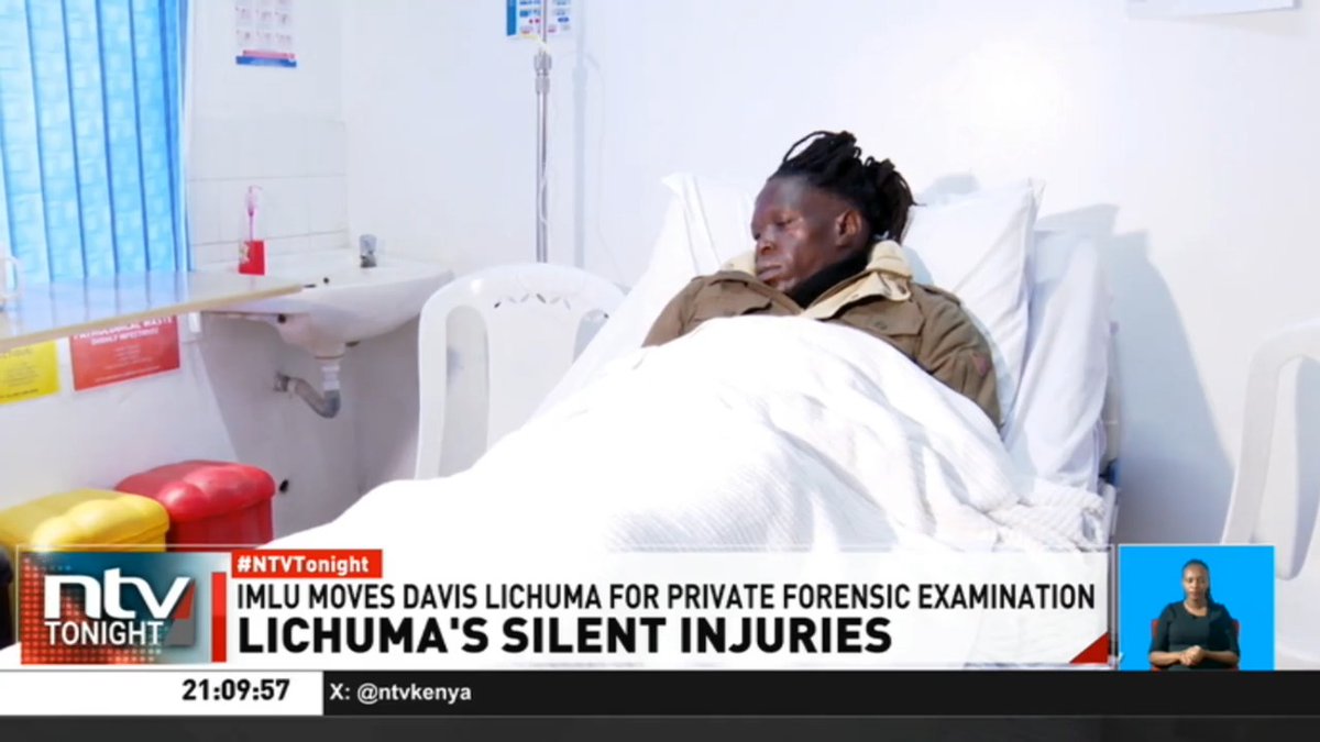 Lichuma's Silent Injuries: Initial medical tests on human rights activist Davis Lichuma have shown no internal or external injuries. This has prompted the medical-legal rights group Imlu to conduct a comprehensive forensic examination. #NTVTonight Number8, the poet Labaan Shabaan Elimlim Edung