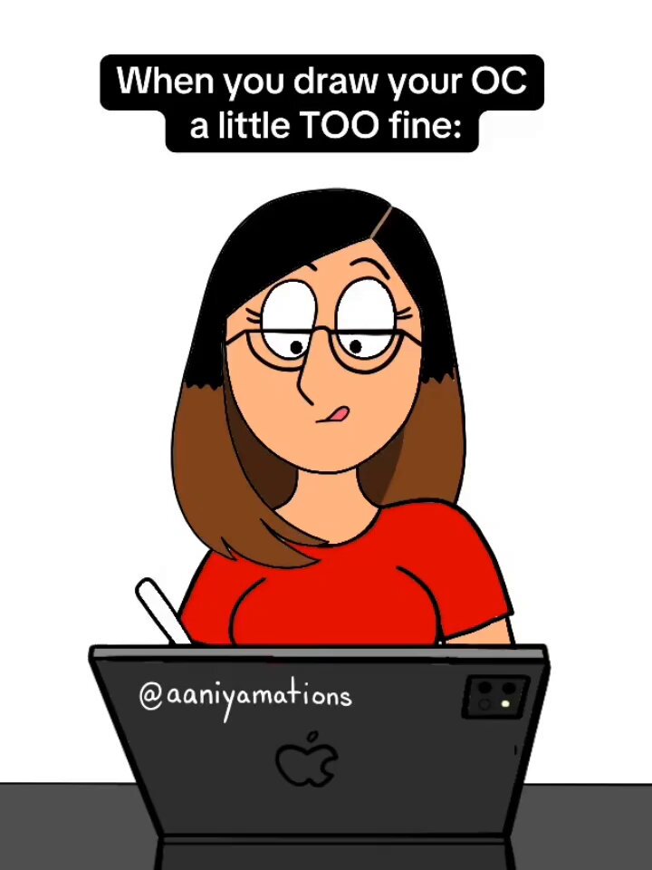 aaniyamations when you draw your OC a little TOO fine / having a nose bleed and flying off her drawing tablet silly funny his name is mateo okay i need a minute oh no he’s hot glowing red anime reaction tiktok artist sabrina carpenter bad music / reaction video meme