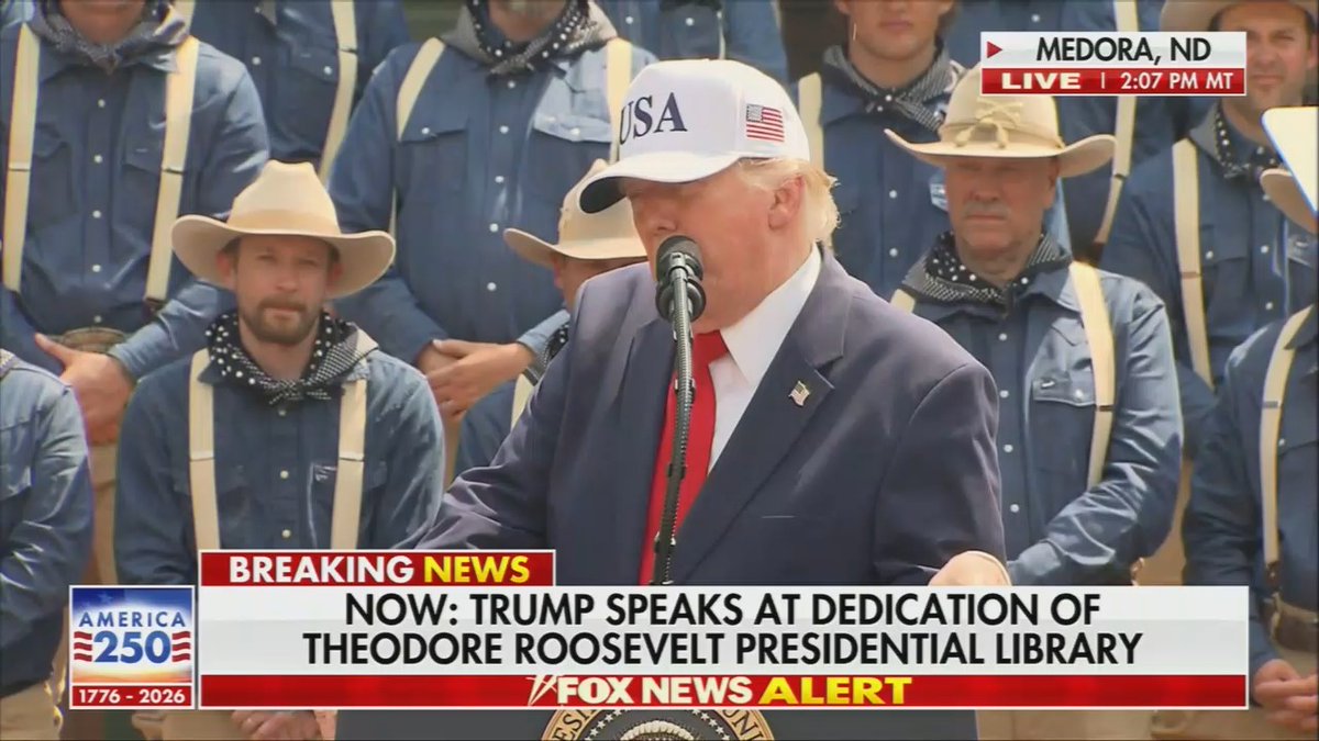 Trump: Now as I see my two beautiful sons sitting there, I think I'm going to give a Medal of Honor to myself, one to them, and we'll have a threesome. I'll pick out one of the two. I'll give them the Congressional Medal of Honor for something. For their genius at hunting. And I'll get one for taking on Russia, Russia, Russia.