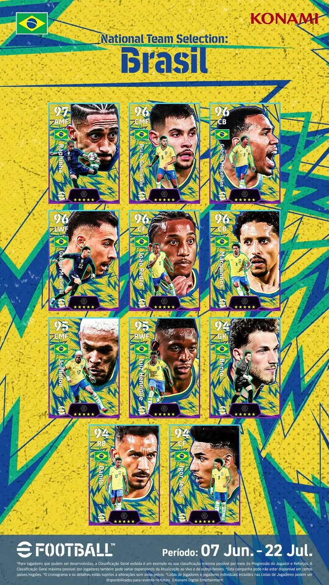 O Joga Bonito segue no campo! 🪄 Experencie a magia, raça e habilidade da Seleção! A brasil segue no eFootball™ 👉 Garanta já a sua box especial! #eFootball