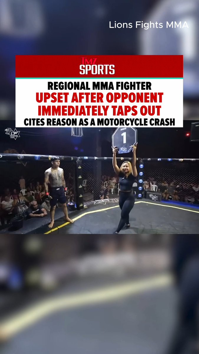 I’ve never seen anything like this before… 🥊 At a regional MMA event, one fighter tapped out immediately after the opening bell. His reason? He had previously been in a motorcycle accident before the fight. 😭