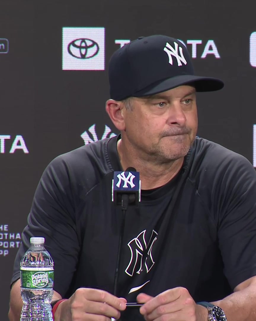 Aaron Boone is asked why Paul Goldschmidt didn't pitch hit for Oswaldo Cabrera in the 10th inning: "Confidence that Cabrera could touch the ball too"