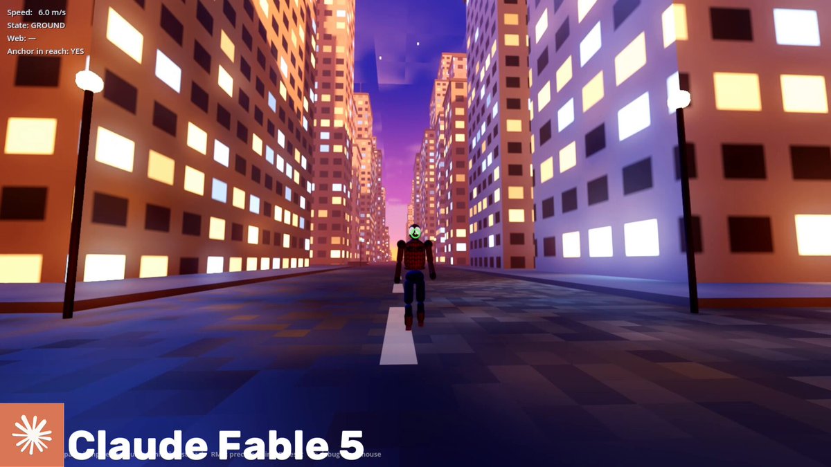 Claude Fable 5 creates a Spider-Man web-swinging game in the Godot game engine Fable looks promising so far when it comes to creating games with Godot. It seems to produce far fewer errors than GPT-5.5 when coding in Godot