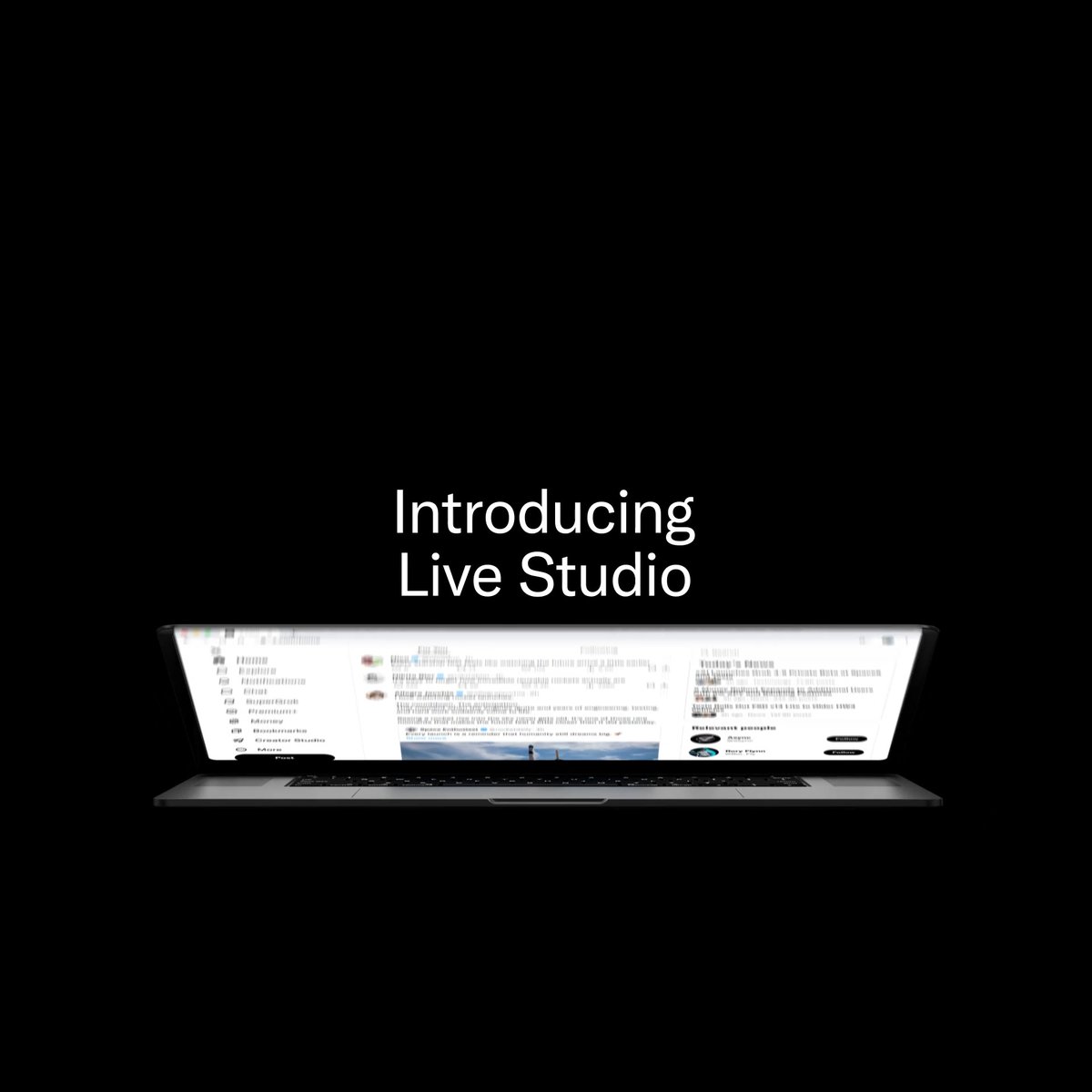 Today we're announcing Live Studio, a brand new livestreaming command center on X X is where everything is happening now. So we're launching the best tools for pro streamers to go live, connect with their followers & manage their streams Check it out on 𝕏.com in Creator Studio