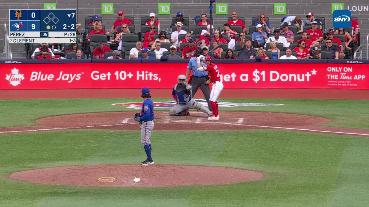 The second outfield assist of the inning for the Mets, as Tyrone Taylor throws out Ernie Clement