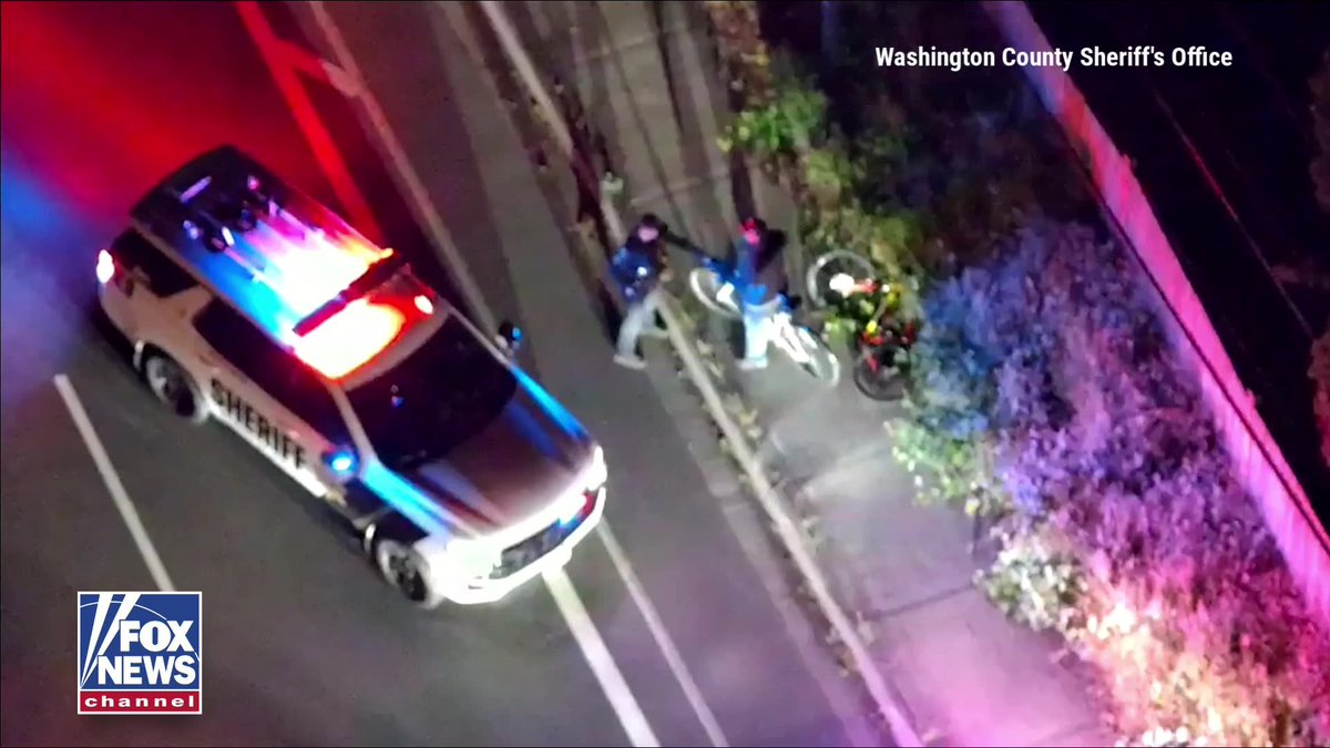Aerial footage captures the moment a suspected bike thief sprints from deputies after allegedly stealing a GPS-equipped bait bike in Oregon. Authorities say the suspect took the decoy bicycle, triggering a foot chase through a neighborhood near Portland before deputies moved in to make an arrest. The bait bike operation was part of the Washington County Sheriff's Office's effort to crack down on bicycle theft.