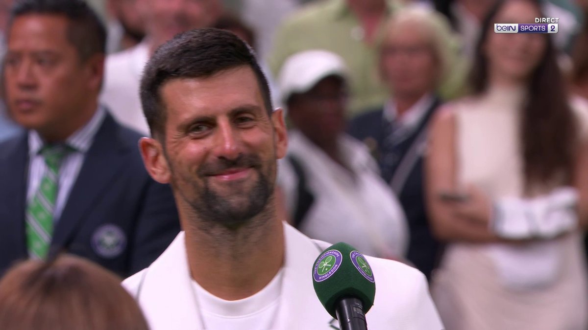 🏆🎾 #Wimbledon 🎙️ La belle interview de Djokovic après sa qualification contre Tsitsipas !