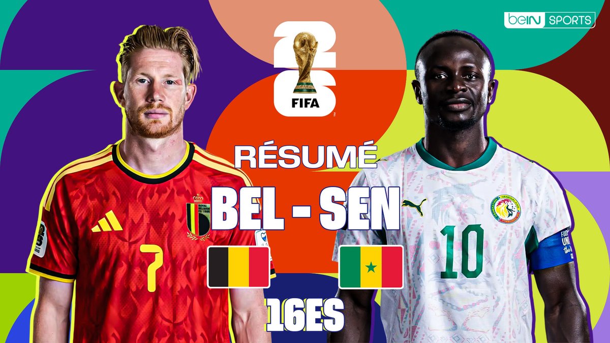 La Belgique renverse le Sénégal dans un match de folie ! Menés 0-2 par les Lions de la Teranga, les Diables Rouges s'imposent finalement 3-2 grâce à un penalty de Tielemans à la 120+4' !