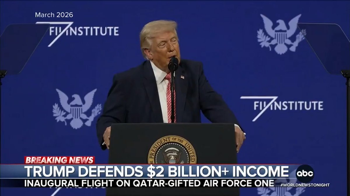 Pres. Trump defended his mandatory disclosure report that showed he made $2.2 billion the year he returned to the office – three times more than he made the year before. @RachelvScott has more on the report and the maiden flight of the new Air Force One.