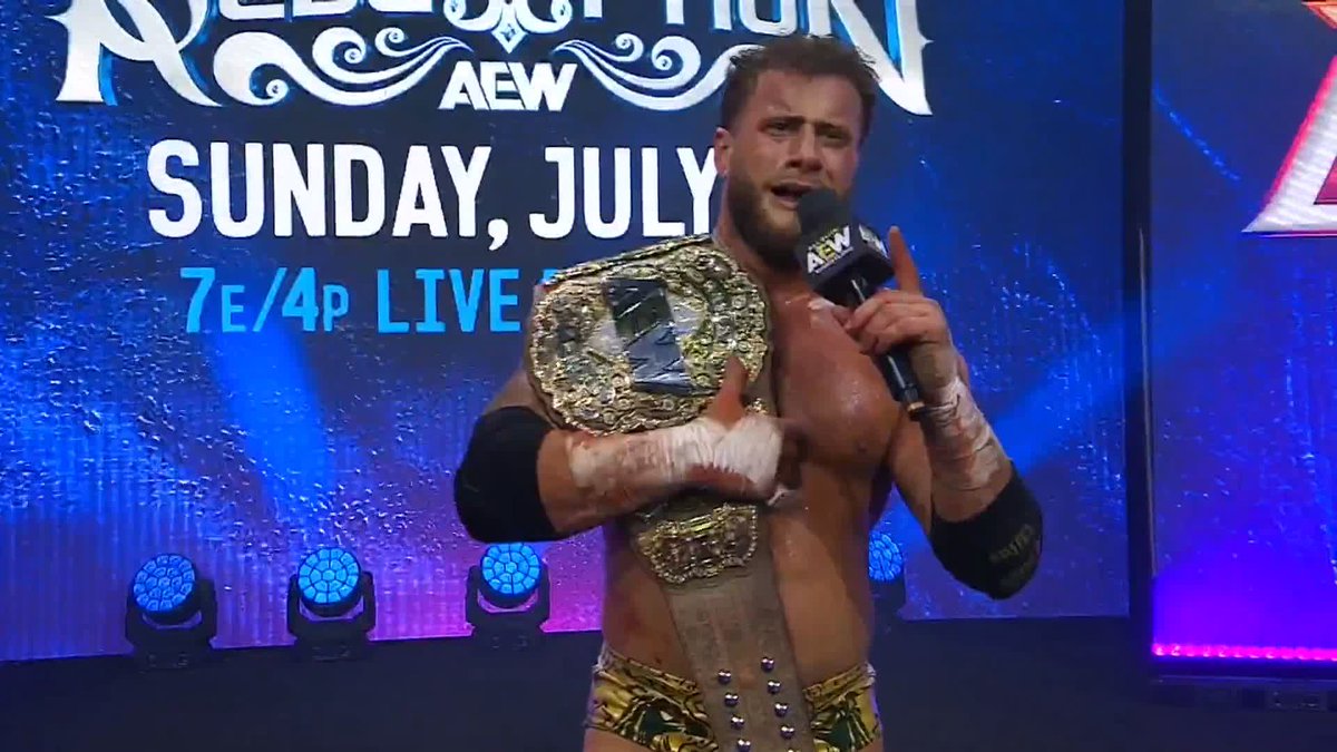 AEW World Champion Maxwell Jacob Friedman™️ says he will wrestle Kenny Omega NEXT WEEK, but if MJF wins, he can't challenge for the AEW World Championship AGAIN! Watch #AEWDynamite LIVE on TBS & HBO Max