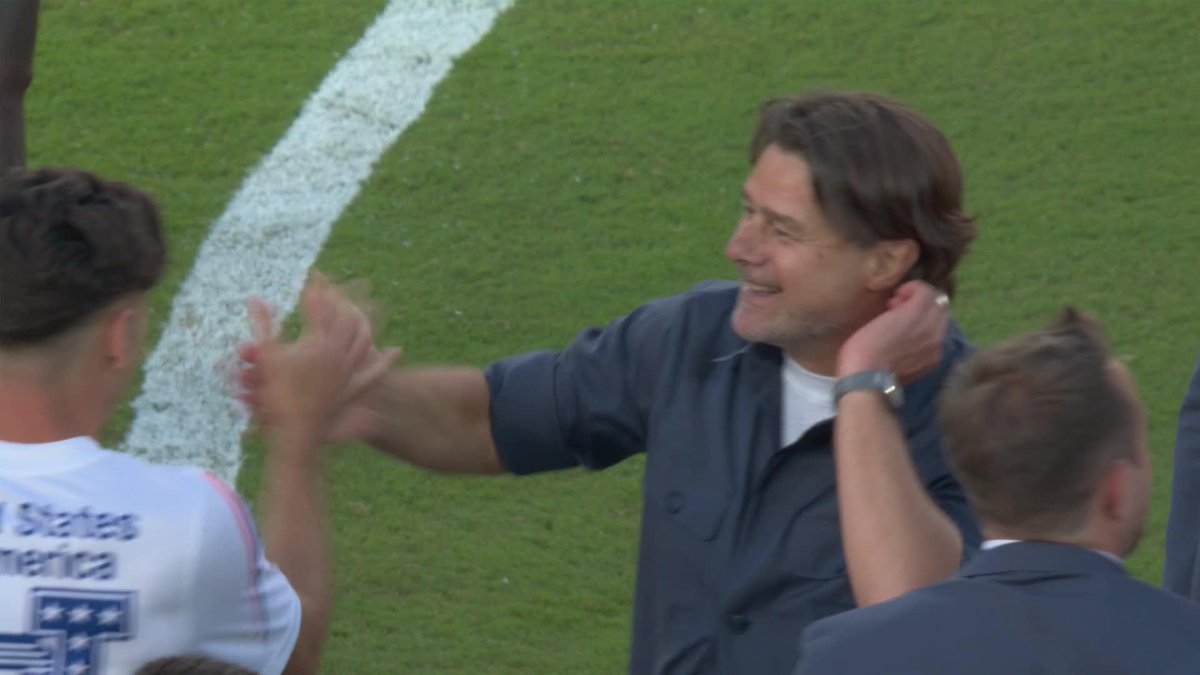 Mauricio Pochettino sings "Take Me Home, Country Roads" and celebrates with his team after the USA took down Bosnia and Herzegovina! #FIFAWorldCup