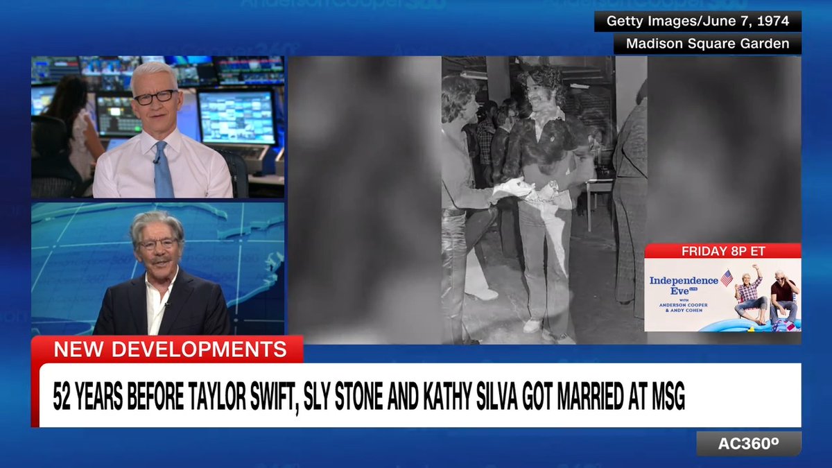 As sources report that Taylor Swift and Travis Kelce are tying the knot at Madison Square Garden, Geraldo Rivera remembers the last celebrity wedding at MSG in 1974. Rock star Sly Stone married actress Kathy Silva and Rivera served as an usher.