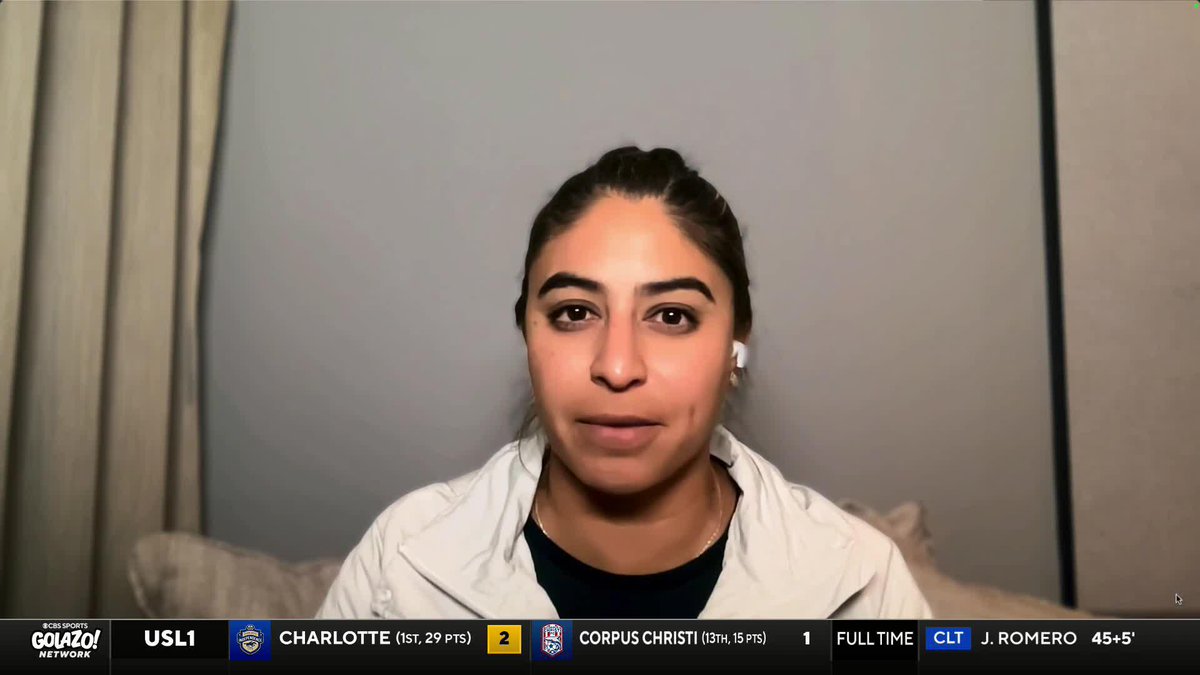 "No red card. Final Decision." 🚫 Christina Unkel does not believe Folarin Balogun's tackle should've went to VAR 🟥