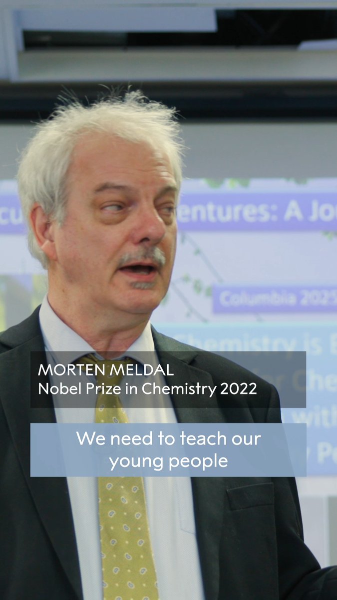 "We can animate how chemistry behaves." Hear chemistry laureate Morten Meldal speak about how children view chemistry from a young age. Meldal was awarded the 2022 chemistry prize “for the development of click chemistry and bioorthogonal chemistry.”