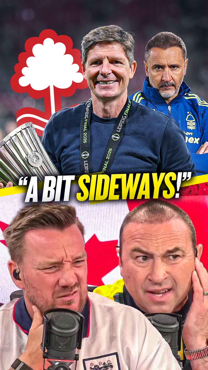 🤷♂️ O'Hara: "It feels a little bit sideways!" 🤨 Cundy: "I was expecting him to go somewhere slightly bigger!" O'Hara and Cundy are a bit baffled by Oliver Glasner joining #NFFC after leaving #CPFC! 🌳🤨