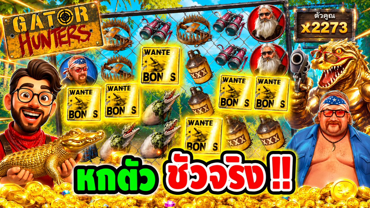 หกตัว ชัวจริง !! Gator Hunters - Nolimit City ⌛️ ติดตามเฮียริช ทุกช่องทาง : #เฮียริชสวิตเซอร์แลนด์