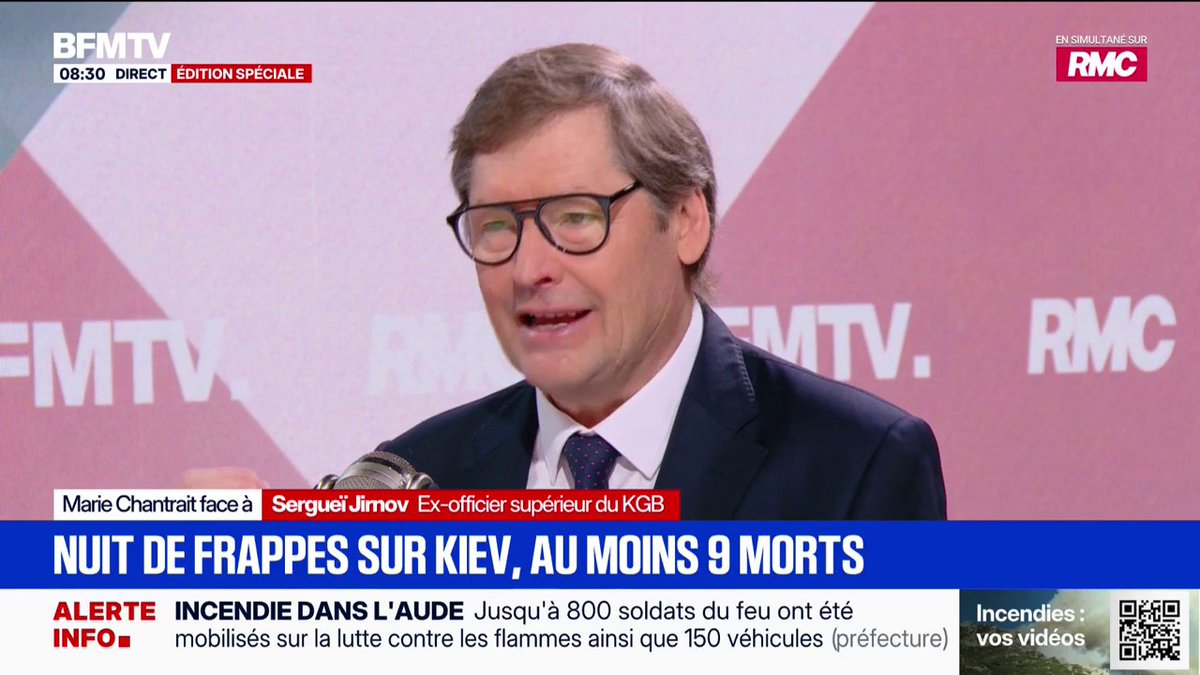 "La vengeance de Poutine était en marche et particulièrement cette nuit", estime l'ancien officier du KGB Sergueï Jirnov après des frappes meurtrières sur Kiev