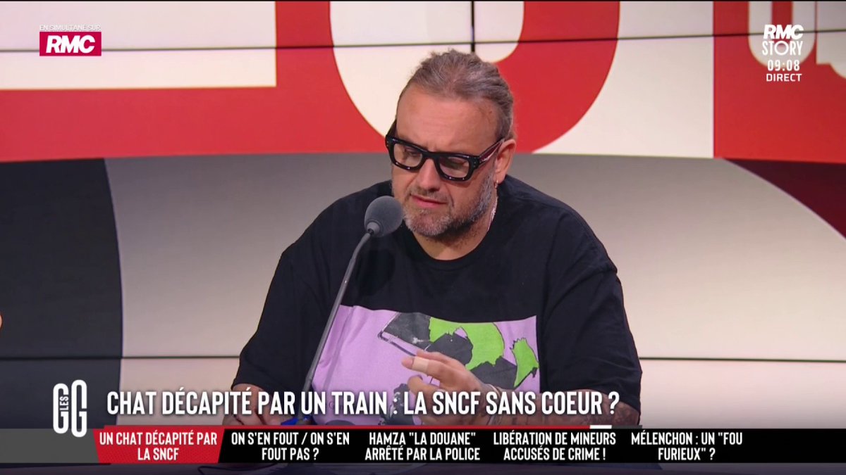 🐈 Gare de Lyon : son chat s’échappe sous un train. Le TGV démarre quand même et le décapite. La SNCF sans-cœur ? 🗣️ Bruno Poncet : "Je suis triste pour lui, mais si ton train a plus de 30 minutes de retard, c'est la SNCF qui rembourse les voyageurs." #GGRMC
