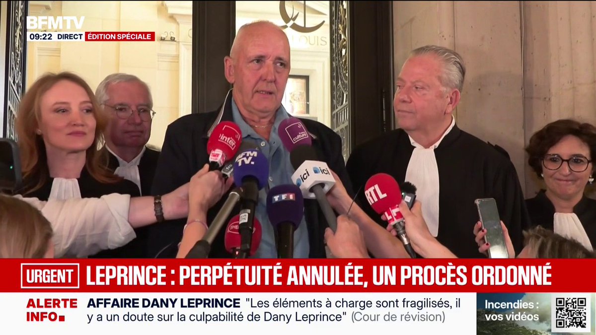 💬 "C'est extraordinaire de parvenir à obtenir cette révision" ➡️ La réaction de Dany Leprince après l'annonce de l'annulation de sa condamnation et de la tenue d'un nouveau procès