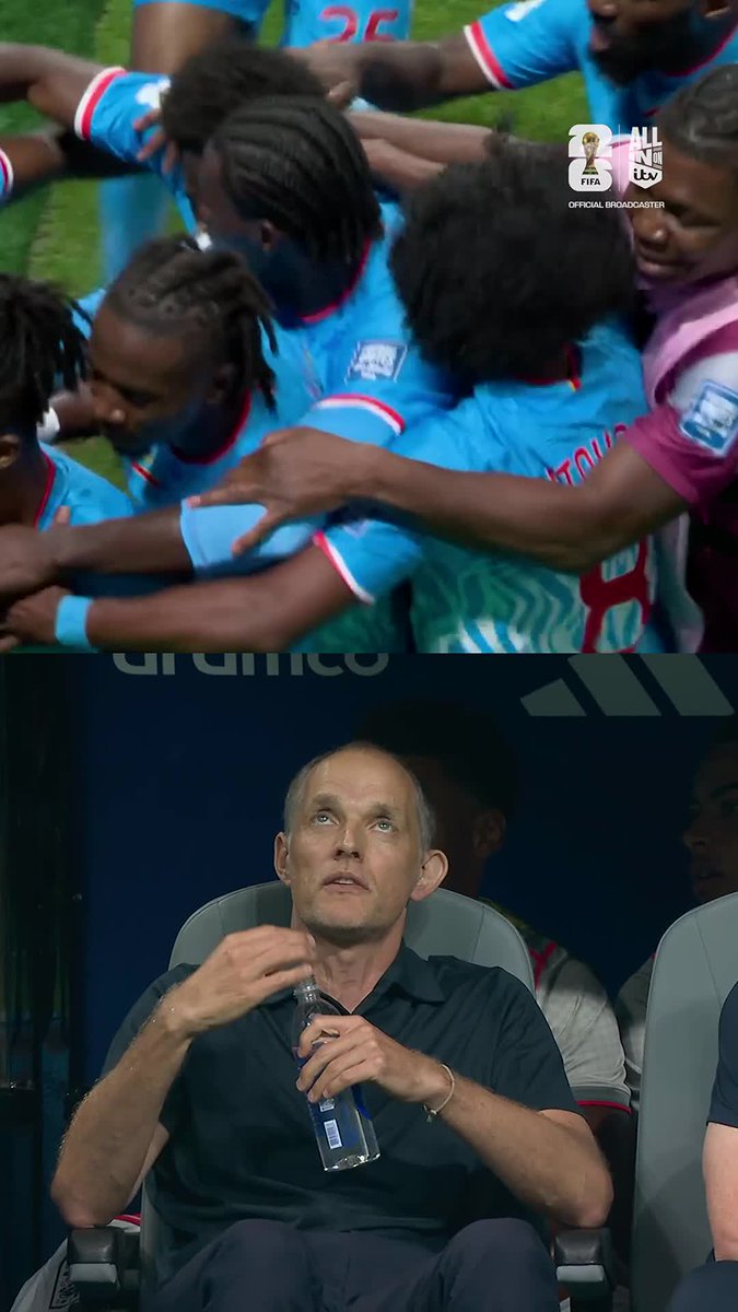 Thomas Tuchel couldn't hide his frustration when DR Congo took an early lead against England 👀
