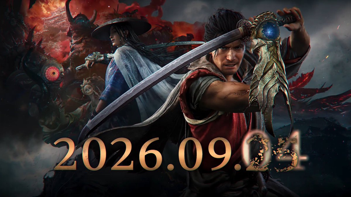 ستُطلق Onimusha: Way of the Sword في 4 سبتمبر 2026 اختبر بداية رحلة مياموتو موساشي من خلال النسخة التجريبية، وقم بالطلب المسبق للحصول على عناصر إضافية عند صدور اللعبة الكاملة. #Onimusha