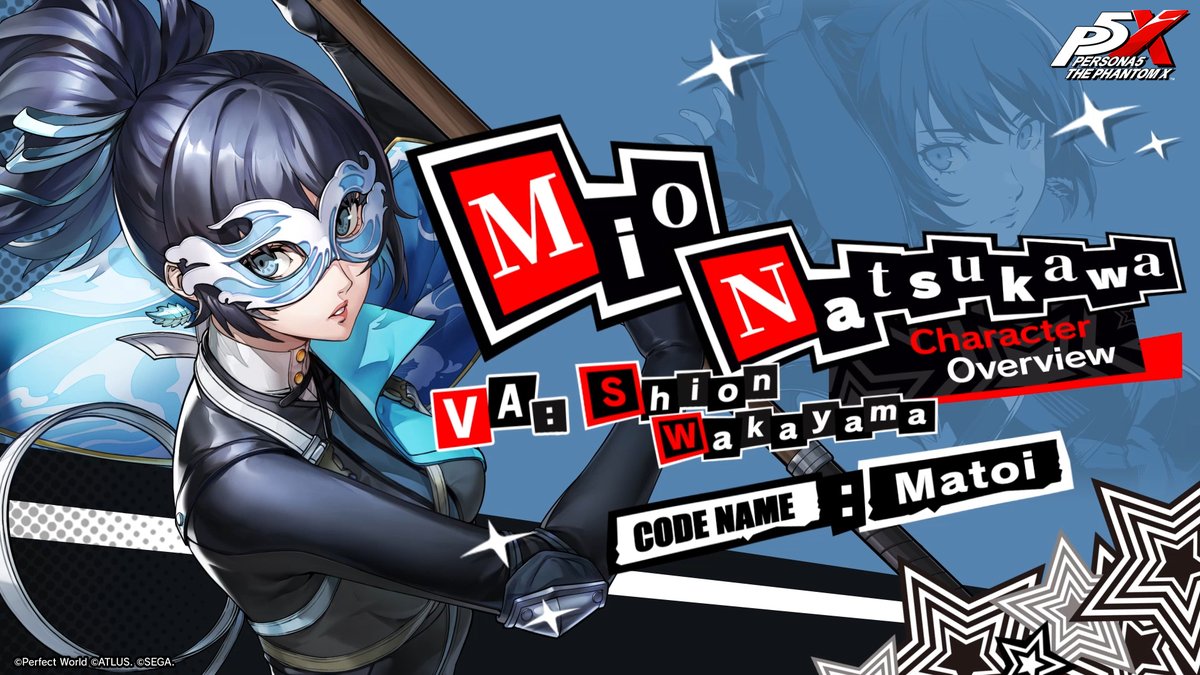 🚒 5★ Phantom Idol: Mio Natsukawa 🚒 Check out the Skills Spotlight video for Mio Natsukawa, now available again for a limited time! 👀 ▶Mio Natsukawa/Code Name: Matoi (VA: #ShionWakayama) An Ice Saboteur that debuffs all enemies at once! #P5XEN #MioNatsukawa #P5X1stAnni