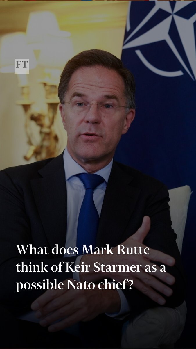 Does Mark Rutte think Keir Starmer would be a good Nato chief? FT editor Roula Khalaf puts the question to the allianceโs secretary-general