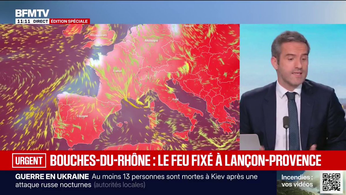 Incendies: "Les conditions météo sont défavorables", explique Marc Hay, chef du service Météo BFMTV