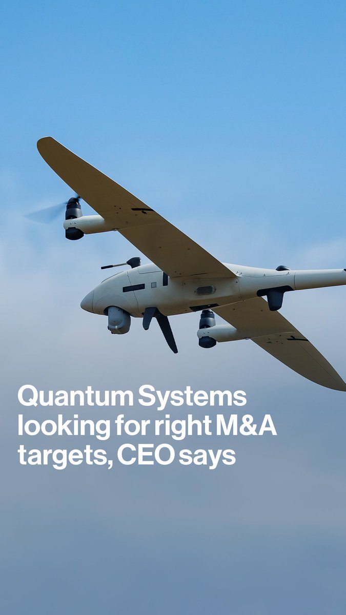 Quantum Co-CEO Sven Kruck tells Tom Mackenzie the drone startup is "looking for the right M&amp;A targets," after raising $1.2 billion in a funding round which more than doubled the company's valuation