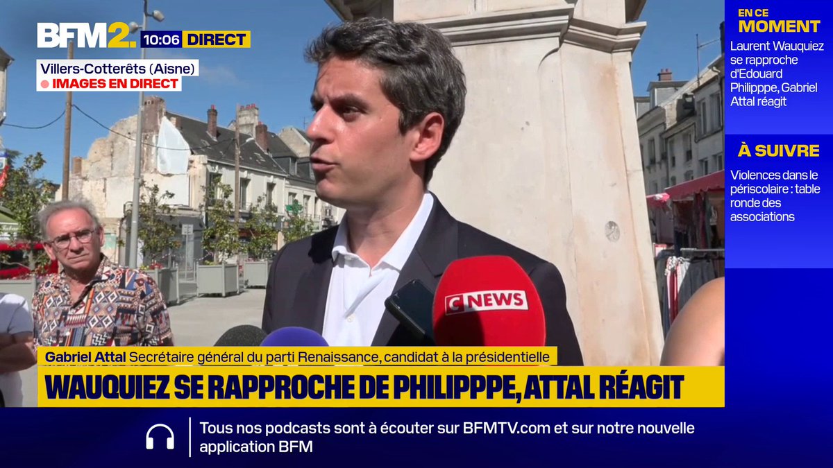 Canicule: "L'urgence est de tout faire pour rafraîchir la France", dit Gabriel Attal, candidat à l'élection présidentielle #BFM2