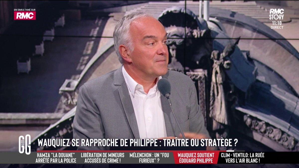 🚨 "L'UMP est de retour autour d'Édouard Philippe." 🗣️ Olivier Truchot : "Wauquiez, Copé, NKM, Éric Woerth. En fait, il y a une bonne partie du gouvernement Raffarin qui rejoint Édouard Philippe." #GGRMC
