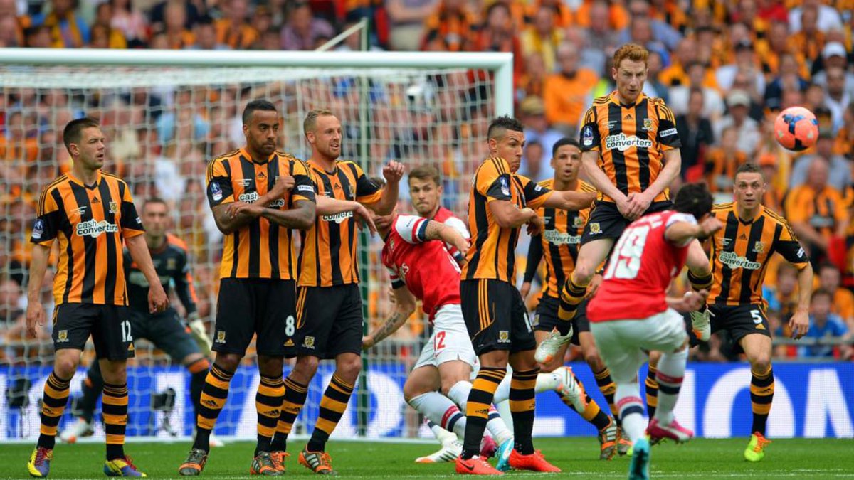 Cazorla’s unforgettable FA Cup Final goal which began Arsenal’s great 3-2 comeback against Hull in 2014.