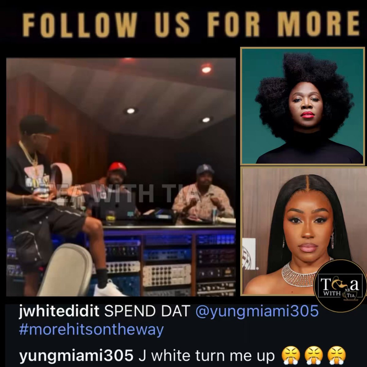 #YungMiami’s producer J White mashed up ‘Spend Dat’ with #IndiaArie’s ‘Video’ after India Arie recently criticized the viral song. 🫠 How it sound ?