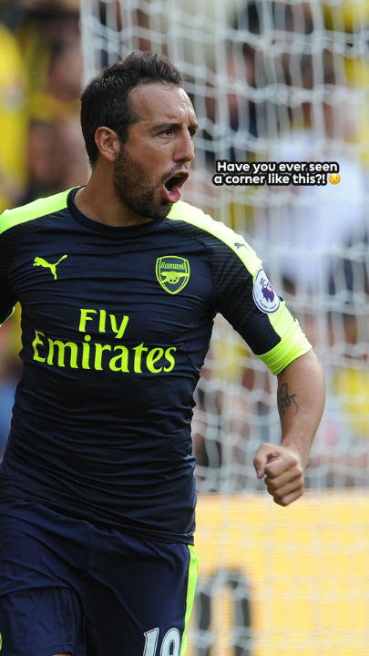 Santi Cazorla casually switching feet to take a corner 😅