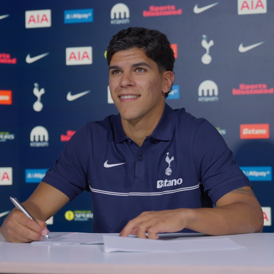 “I'm very excited for this next step." 🙌 Mateus Fernandes gives his first interview as a Spurs player 🗣️ Watch more 👉