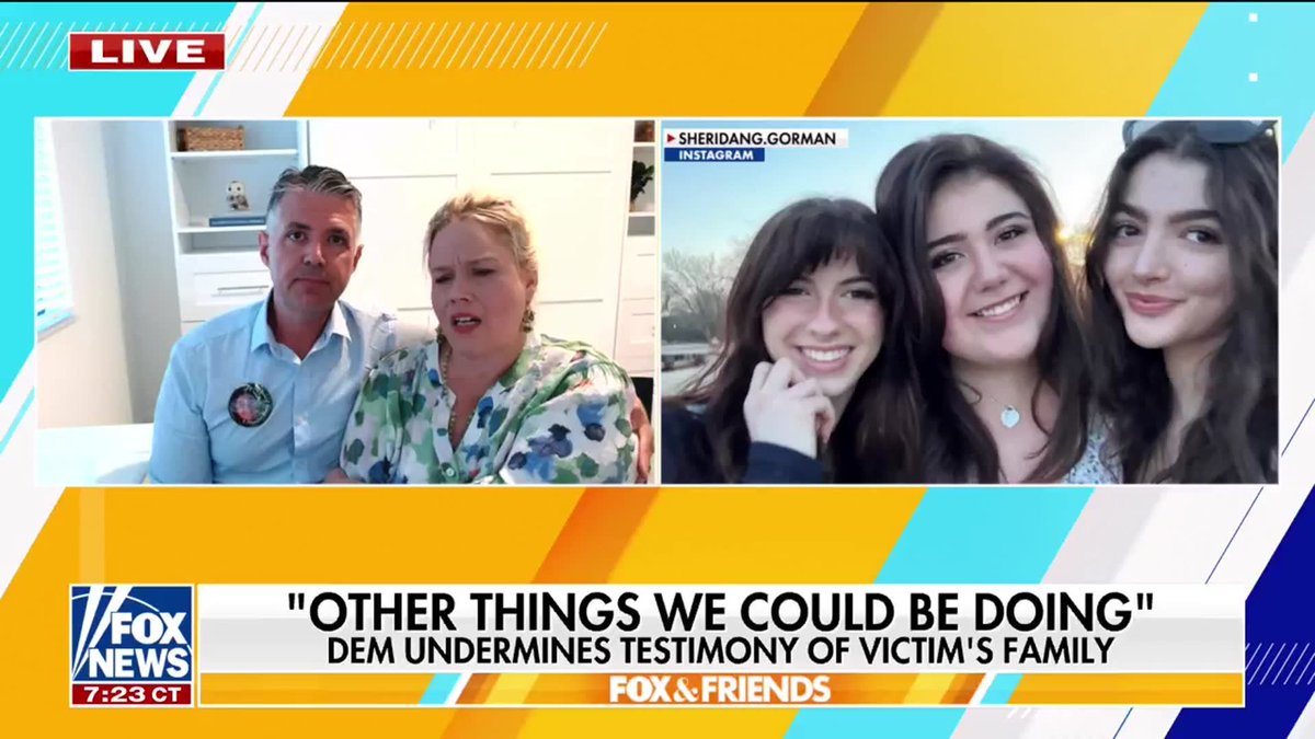 Jessica Gorman, mother of slain college student Sheridan Gorman, details a heartbreaking and infuriating moment during her Capitol Hill hearing when she witnessed a Democratic lawmaker napping during the testimonies. "I have to say one of the Democratic representatives there was napping, napping while they were giving the opening remarks and when the other angel father was giving his testimony... They were napping." | FOX & Friends
