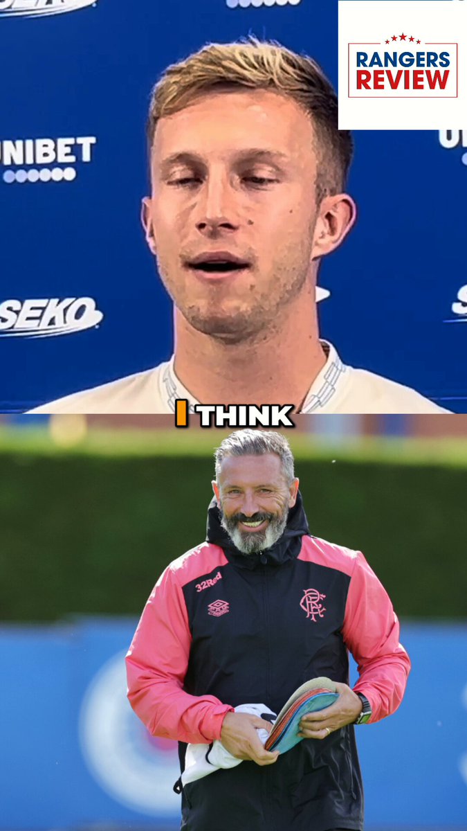 🧱 "He makes you want to run through brick walls!" Ross McCrorie on Rangers boss Derek McInnes. ▶️