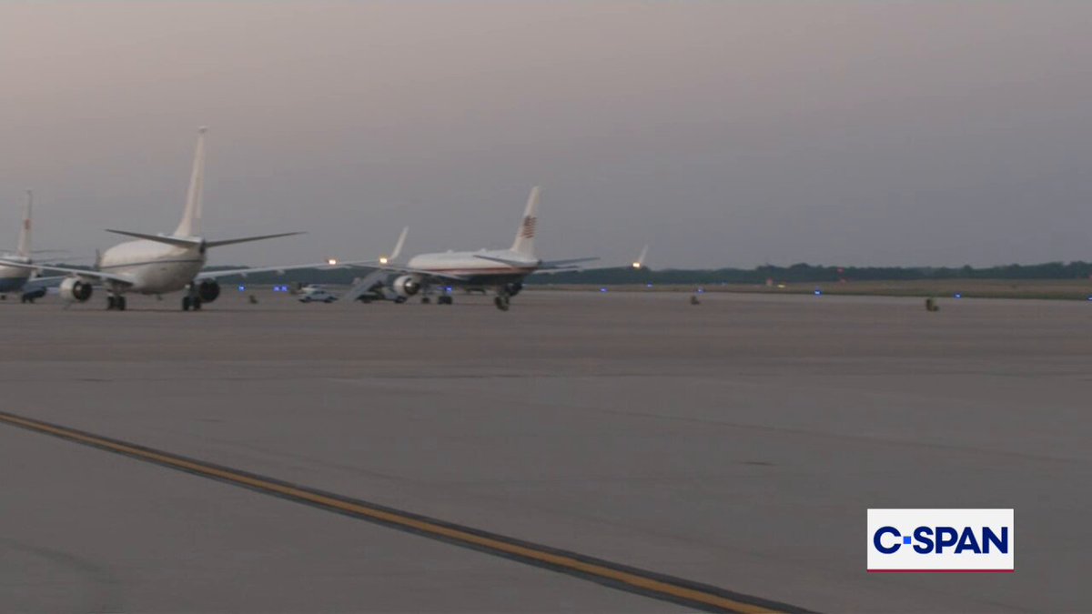 First landing at Joint Base Andrews for the new Air Force One with President Trump aboard (8:49:33 pm ET on 7-1-2026) ...