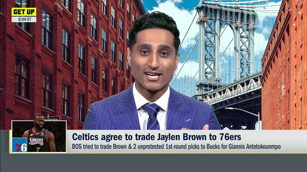 "It was very clear that Jaylen Brown felt a level of disrespect being thrown out there in trade talks." Shams Charania breaks down Jaylen Brown's trade to the 76ers 👀