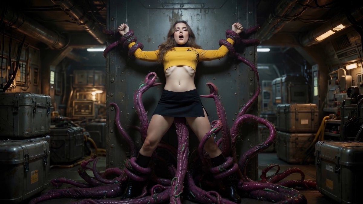 Ensign Stacy (Stacy Jackson) thought she could handle the suspicious hatch alone... Big mistake. The tentacles had other plans for her. @EroticHorrorVault #EroticHorror #StarTrekParody #Tentacle #StacyJackson704 18+ Sensitive Content