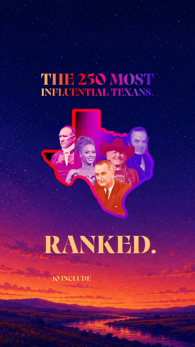🏆 After months of debate, one person finished at No. 1: Lyndon B. Johnson. Fair? Or would you have gone another direction? Explore the full list: #texas250 #whoshapedtexas
