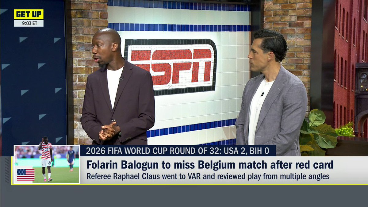 "You have to feel for [Folarin] Balogun and the U.S. side because it's the wrong decision for me." —Brad Wright-Phillips on Balogun receiving a red card in match vs. Bosnia-Herzegovina ⚽️
