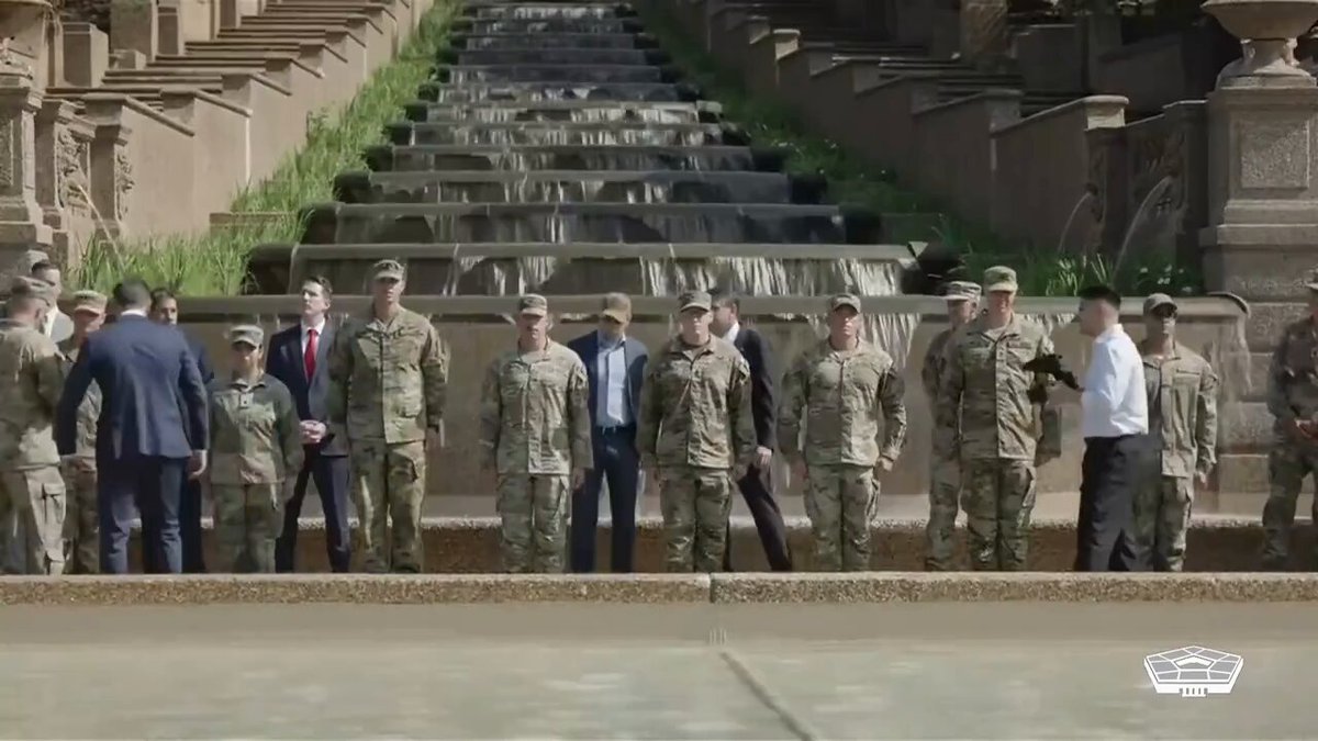 .Secretary of War Pete Hegseth recognizes the U.S. Army National Guard Soldiers serving in Washington, D.C. to ensure a SAFE and BEAUTIFUL capital ahead of our nation's 250th birthday. 🇺🇸