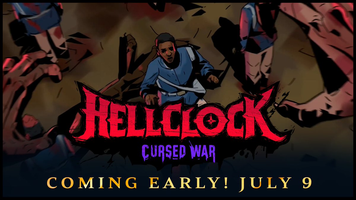 ⏰We're launching early!🔥 Hell Clock now launches on PS5 and Xbox Series X|S + Cursed War expansion on all platforms July 9th! Check out the Cursed War gameplay walkthrough trailer now: