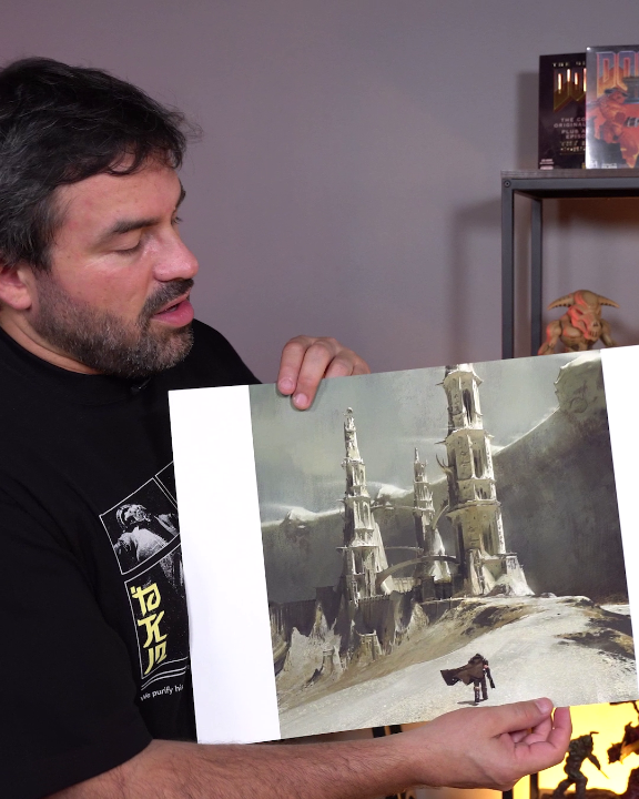In this episode of “The Art of Slaying” Hugo talks us through concept art of Osseus. (art by Nathan Elmer)
