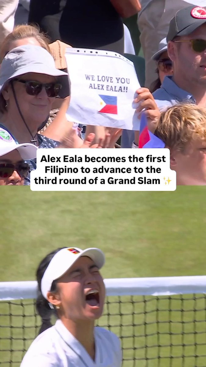 Alex Eala continues to make history for the Philippines 🇵🇭 Eala is the first Filipino player, male or female, to reach a Major third round in the Open Era 🙌