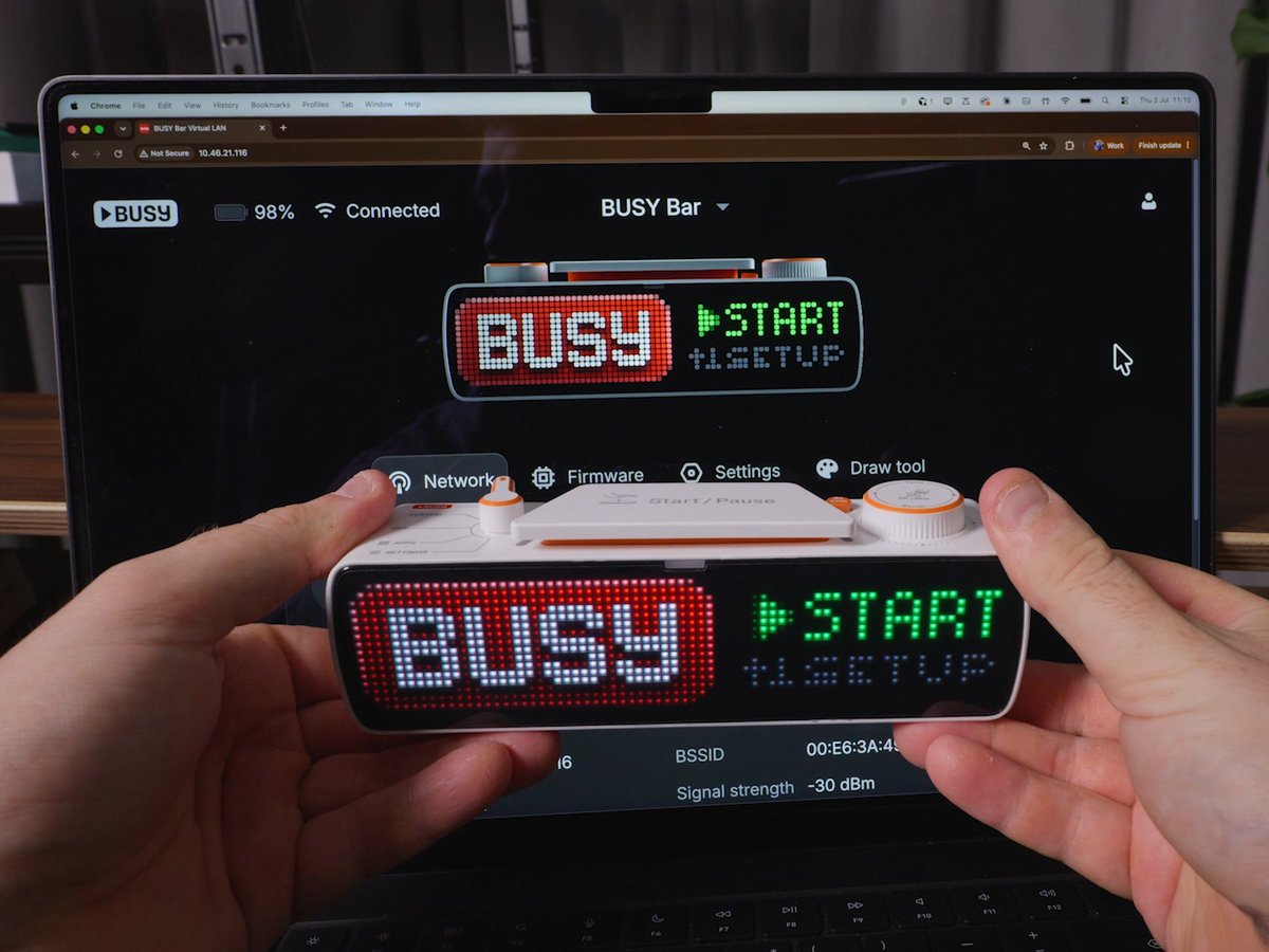 A quick look at the BUSY Bar web interface ๐ฅ๏ธ