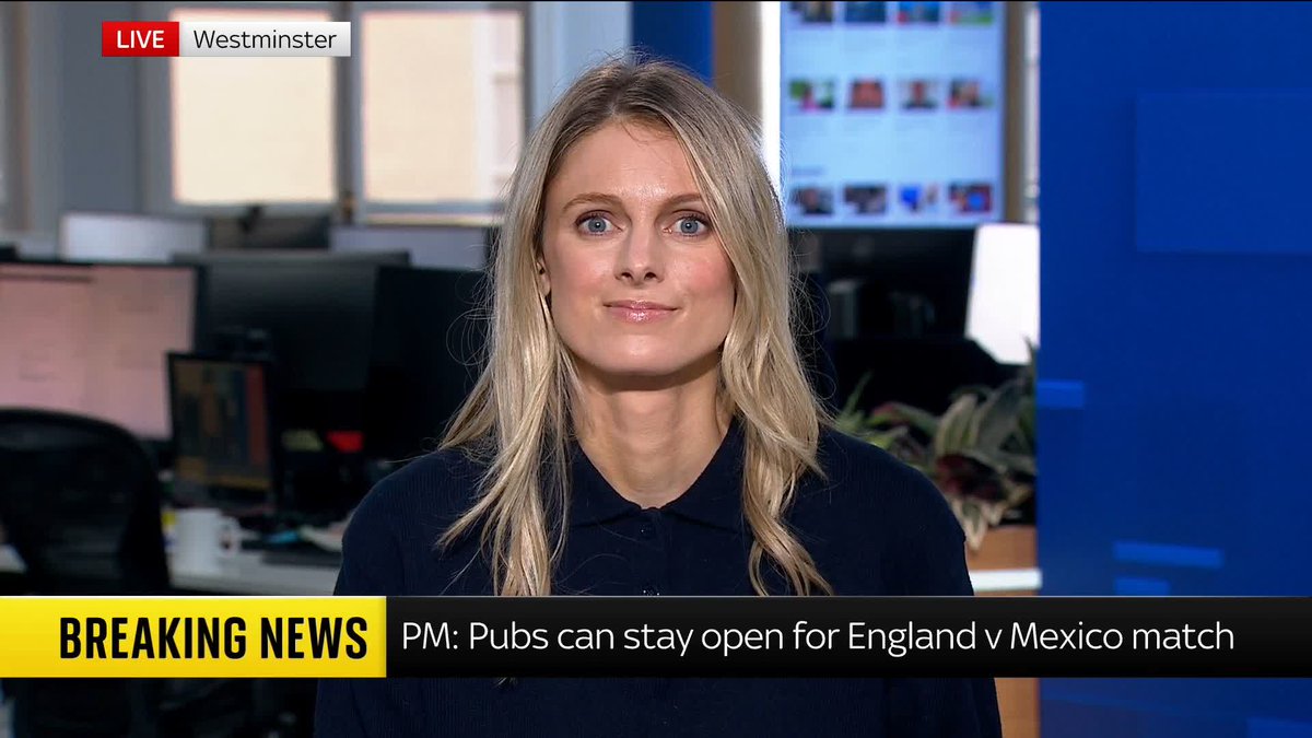 BREAKING: Pubs and bars will be allowed to stay open until 5am on Monday, allowing football fans to watch England's World Cup game against tournament hosts Mexico. Sky's Ali Fortescue reports ⬇️ Latest: 📺 Sky 501, Virgin 602, Freeview 233 and YouTube